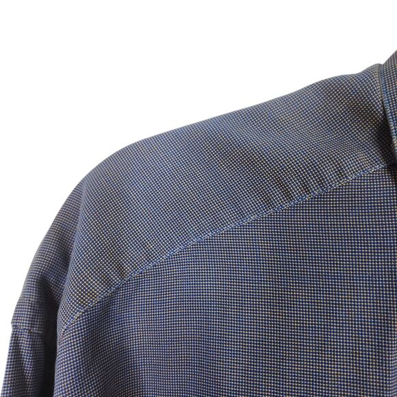 ERMENEGILDO ZEGNA‎ Shirt Mens 39 15.5 Purple Blue Sheen Button Dress Shirt - Picture 7 of 10